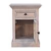 Glazed Bedside Table - Stone White - Image 8