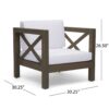 Brava - Modern Club Chair With Water Resistant Cushions - Gray / White - Image 5