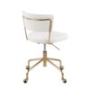 Tania - Contemporary Task Chair - Gold / Cream - Image 3