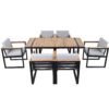 7 Pieces Outdoor Dining Set Patio Dining Table And Chair Set With And Removable Cushions For Patio, Backyard, Garden - Gray - Image 14
