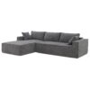 2 Pices Free Combination Minimalist Style Modular Sectional, Wrinkle Resistant Couch Set L Shaped Compressed Sofa For Living Room - Gray - Image 5