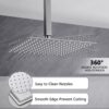 Luxury 12" Ceiling Mount Rainfall Shower System With Brass And Stainless Steel - Brushed Nickel - Image 6