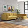 Christian - Sectional Sofa Right Facing - Dark Yellow - Image 6