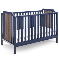 Brees Island - 3 In 1 Convertible Crib Midnight - Blue, Brownstone