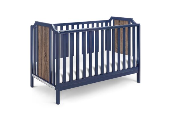 Brees Island - 3 In 1 Convertible Crib Midnight - Blue, Brownstone