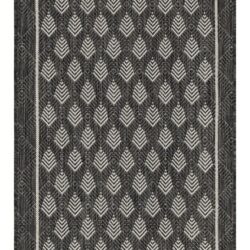 Sunshine - 2'7" X 7'3" Indoor, Outdoor Area Rug Polypropylene - Anthracite
