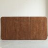 Round Corner Diagonal Leg Telescopic Table, For 6 - 8 People To Meet Dining Table - Walnut - Image 4