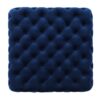 Modern Glam Ottoman With Velvet Upholstery And Button Tufted Design - Navy Blue - Image 7