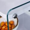 Simple Elegant Bedside Table With Storage Function And Tempered Glass - White - Image 10