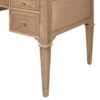 Dauphin - Gold Accent 5 Drawer Executive Desk - Natural Brown - Image 7