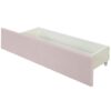 Queen Size Upholstered Platform Bed With 2 Drawers And 1 Trundle, Classic Strip Headboard Design - Pink - Image 8