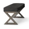 Salinger - Large Ottoman Bench - Distressed Black - Image 2