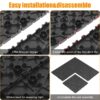 Stone Texture 12" Patio Deck Tiles, Diy - Module Interlocking Decking Floor Tiles, Polypropylene, 12" - Dark Gray - Image 6