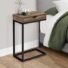 Accent Table, C - Shaped Contemporary & Modern - Brown - Image 9