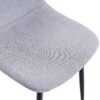 (Set of 4) Fabric Back And Metal Combined Spoon Chairs Perfectly Matching Minimalist And Scandinavian Style Homes - Gray / Black - Image 15
