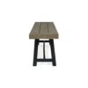 Cloud - Outdoor Bench With Acacia Wood Frame And Slat Panel Design (Set of 2) - Sandblast Gray / Black - Image 11