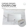 Elegant Bathroom Vanity Top With Rectangular Ceramic Sink And Backsplash - White - Image 4