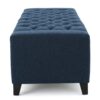 Guernsey - Ottoman Fabric Storage With Tufted Top - Navy Blue - Image 15