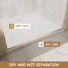 Aluminum Frame Double Sliding Soft Close Shower Door, 1 / 4" Tempered Glass And Dual 304 Stainless Steel Handles - Chrome - Image 8