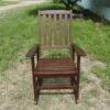 Acacia Indoor Rocking Chair, Outdoor Solid Patio Furniture New Style - Brown - Image 15