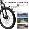 A2660 Mountain Bike 26" Wheels, 21 Speed Full Suspension Mens Womens Trail Commuter City Mountain Bike, Carbon Steel Frame Disc Brakes Thumb Shifter Front Fork Rear Shock Absorber Bicycles - Gray - Image 2