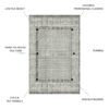 Macau - Non - Slip Accent Rug - White / Gray - Image 5