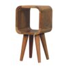 Extra Mini Minimalist Open Curved Bedside Table - Oak - Image 5