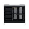 Bathroom Vanity With Two Soft Close Doors, Adjustable Shelves And Three Drawers - Black - Image 20