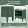 30" Bathroom Vanity With Sink, 2 Doors With Shelf, Soft Close Door Hinges, Vintage Style - Green - Image 7