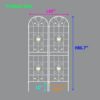 2 Pack Garden Metal Trellis Rustproof Trellis For Climbing Plants Outdoor Flower Support - Cream White - Image 9