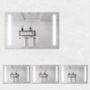 Bathroom Medicine Cabinet With Lights, LED Medicine Cabinet With Mirror, Double Door Lighted Medicine Cabinet With Defogger, Dimmer, Surface Mount - Silver - Image 5