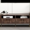 Mid Century TV Stand With 2 Drawers, Media Console Table For Tvs Up To 85'', Entertainment Center With Storage For Living Room - Dark Brown - Image 21