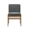 Contemporary Dining Chair Set Upholstered Fabric With Rubberwood Frame - Dark Gray - Image 4