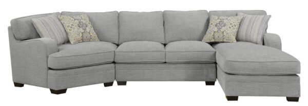 Berza - Right Side Facing Chaise Sectional - Gray