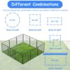 Dog Pens Outdoor Height Foldable 12 Panels Heavy Duty Portable Dog Playpen Indoor Anti Rust Exercise Dog Fence With Doors For Pets Play Pen For RV Camping Yard - Black - Image 6