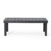 Acacia Wood Outdoor Loveseat And Coffee Table Set With Cushions - Dark Gray - Image 7