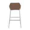 Daniella - Contemporary Fixed Height Barstool (Set of 2) - Chrome / Espresso - Image 5
