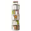 5 Tier Rotating Bookshelf, 360° Spinning Design, Space Saving Storage, For Home And Office - White - Image 3