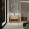 Modern Bathroom Vanity With Ceramic Sink And Soft Closing Doors, 36" Freestanding Cabinet - Oak - Image 3