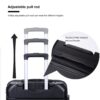Hardshell Suitcase Spinner Wheels Pp Luggage Sets Lightweight Durable Suitcase With Tsa Lock, 3 Piece Set (20/24/28) - Black - Image 10