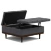 Mariah - Lift Top Table Storage Ottoman - Gray - Image 3