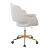 Vintage Flair - Mid-Century Modern Office Chair - Gold / Cream - Image 4