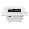 Propane / Natural Gas Outdoor Fire Pit Table With Lid - White - Image 6