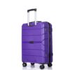 Hardshell Suitcase Spinner Wheels Pp Luggage Sets Lightweight Durable Suitcase With Tsa Lock, 3 Piece Set (20/24/28) - Purple - Image 9