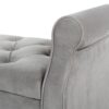 Jacqueline - Tufted Roll Arm Storage Bench - Opal Gray - Image 9