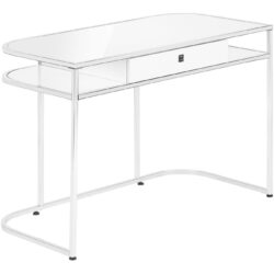 Computer Desk For Home Office, Laptop, Storage Drawers, Contemporary And Modern - White