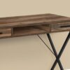Computer Desk, Home Office, Laptop, Left, Right Set-Up, Storage Drawers, Work, Contemporary, Modern - Brown - Image 2