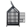 Heavy Duty Dog Cage Pet Crate With Roof & Window On Roof - Black - Image 11