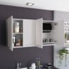 Wall Cabinet Four Doors, With Two Internal Shelves And Internal Plate And Glass Organizer - White - Image 3