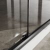 Matte Black Double Sliding Glass Shower Door With Aluminum Frame And SGCC Clear Tempered Glass - Black - Image 6